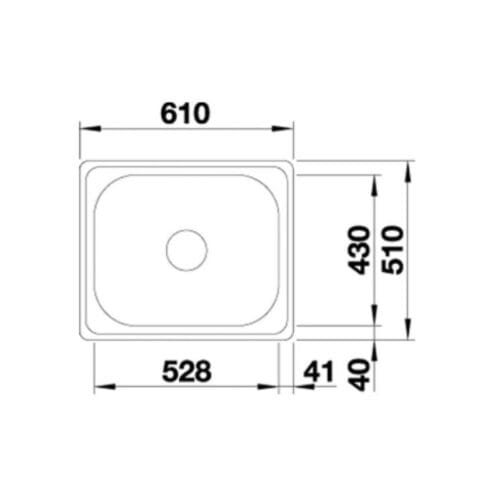 Kích thước của Chậu rửa bát Hafele Plenta 6 570.27.199