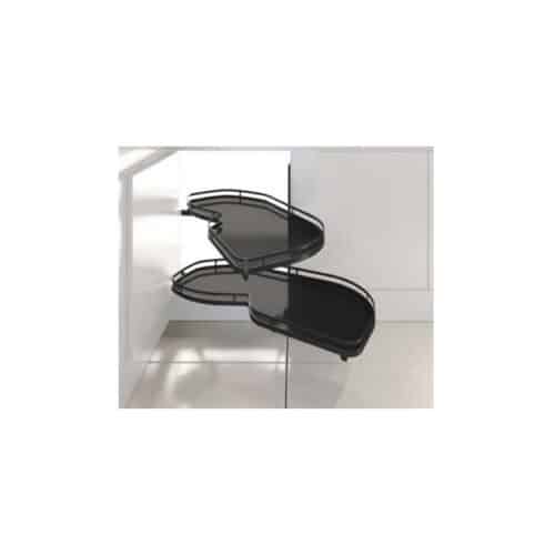 Bộ rổ góc LEMANS II Hafele 541.29.480, màu đen 4 Ảnh bộ rổ góc LEMANS II Hafele 541.29.480, màu đen