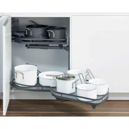 Ảnh thực tế bộ rổ góc LEMANS II Hafele 541.29.481, màu đen