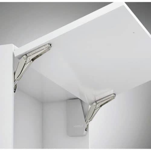 Ảnh thực tế bộ tay nâng FREE FLAP 1.7 Hafele 493.05.830 nắp xám