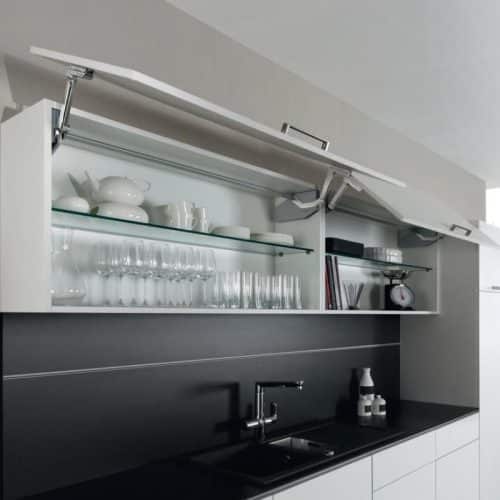 Bộ tay nâng FREE SWING Hafele 493.05.762, trắng 5 Ảnh thực tế bộ tay nâng FREE SWING Hafele 493.05.762, trắng