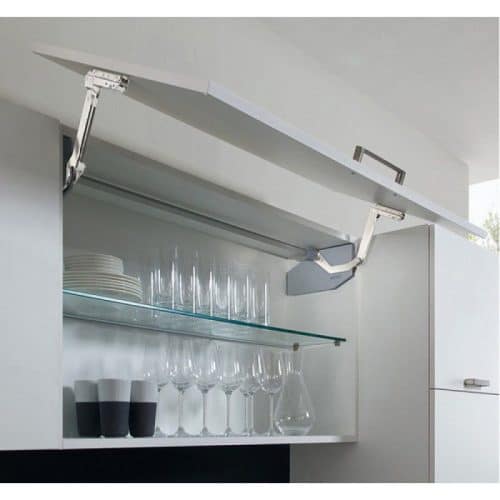 Bộ tay nâng FREE SWING Hafele 493.05.763, trắng 3 Ảnh thực tế bộ tay nâng FREE SWING Hafele 493.05.763, trắng