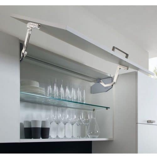 Ảnh thực tế bộ tay nâng FREE SWING Hafele 493.05.771, đen