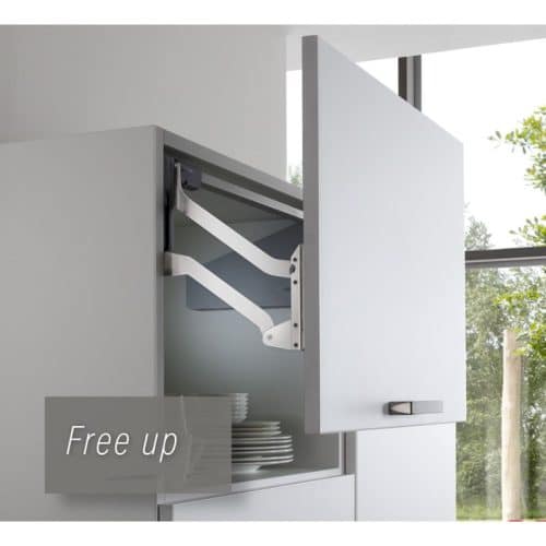 Bộ tay nâng FREE UP Hafele 493.05.790 nắp trắng 5 Ảnh thực tế bộ tay nâng FREE UP Hafele 493.05.790 nắp trắng