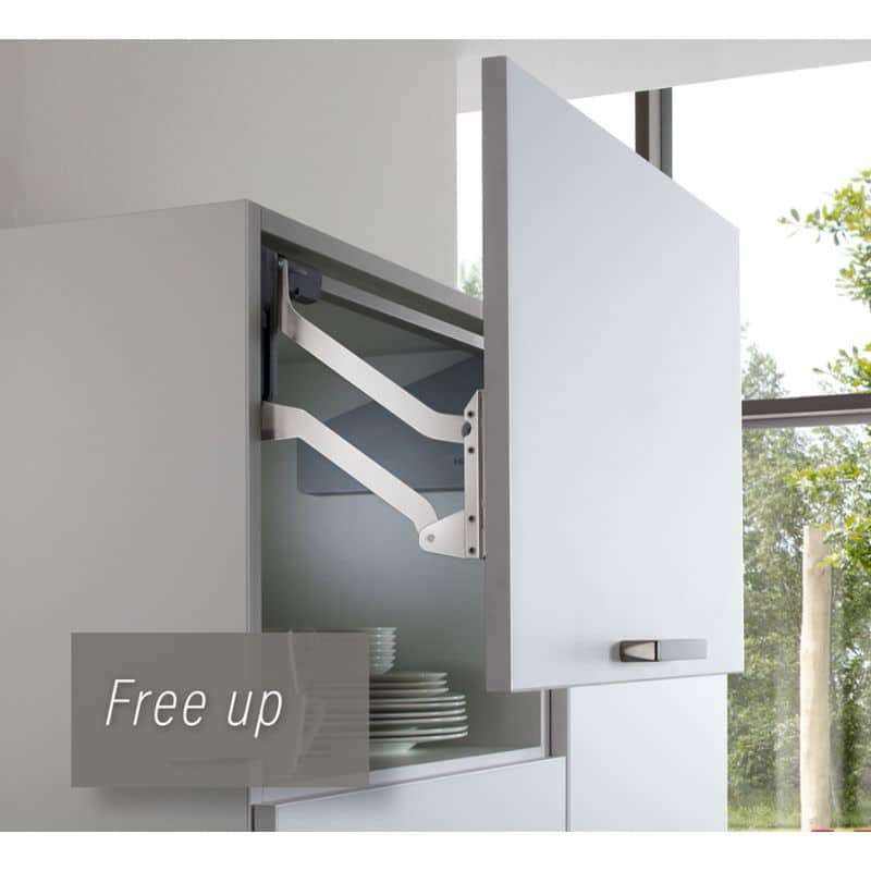 Ảnh thực tế bộ tay nâng FREE UP Hafele 493.05.790 nắp trắng Ảnh thực tế bộ tay nâng FREE UP Hafele 493.05.790 nắp trắng