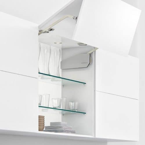 Bộ tay nâng FREE UP Hafele 493.05.794 nắp trắng 6 Ảnh thực tế bộ tay nâng FREE UP Hafele 493.05.794 nắp trắng