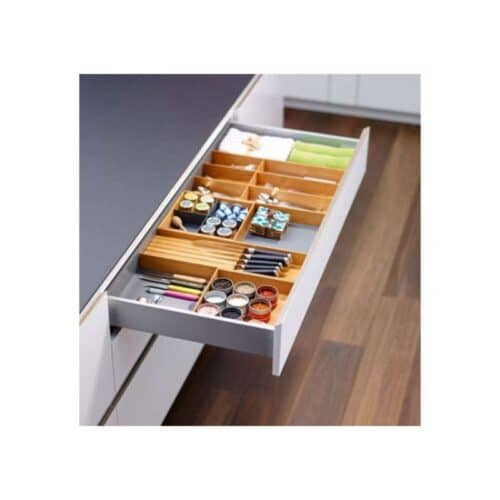 Ảnh thực tế phụ kiện chia ngăn FINELINE cho hộc tủ Hafele 556.05.414