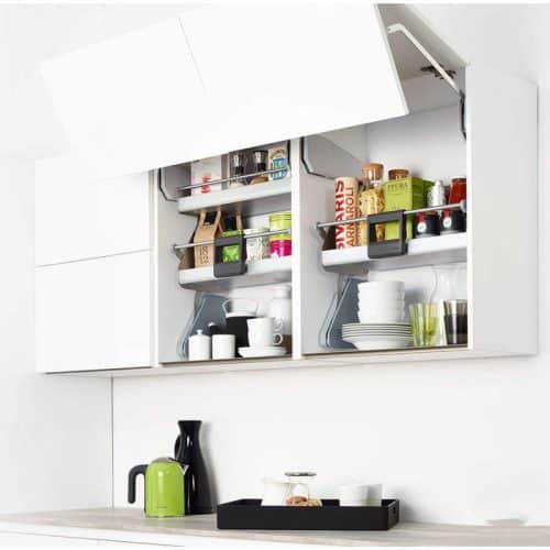 Ảnh thực tế kệ nâng hạ cho tủ bếp rộng 600mm, 2 khay, Hafele 504.68.923