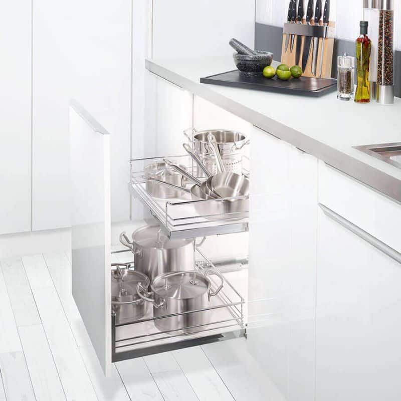 Ảnh thực tế bộ rổ kéo lọt lòng ARENA Hafele 540.25.297, tủ rộng 600mm Ảnh thực tế bộ rổ kéo lọt lòng ARENA Hafele 540.25.297, tủ rộng 600mm