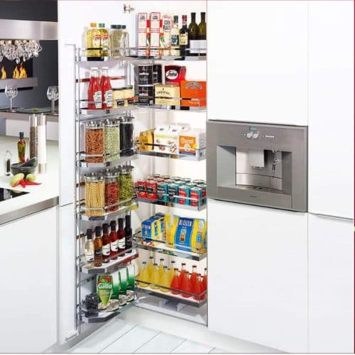 Ảnh thực tế bộ kệ đựng thực phẩm 6 tầng 450/1700mm TANDEM Hafele 545.94.612