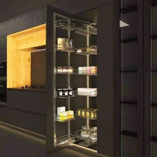 Ảnh thực tế phụ kiện tủ bếp Hafele 549.72.126 bộ CONVOY PREMIO 600/2100-2200mm, phải