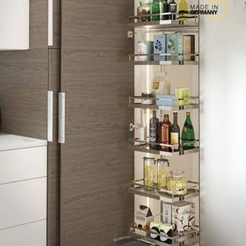 Ảnh thực tế kệ đựng thực phẩm 5 tầng Kesseböhmer Tandem Solo Hafele 549.77.796
