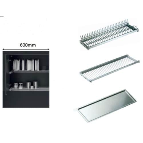 Ảnh thực tế phụ kiện tủ bếp khay hứng nước Hafele 544.01.087 inox 520x240mm