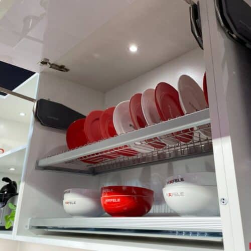 Ảnh thực tế khay up chén đĩa Hafele 544.01.024 inox, 414x263mm