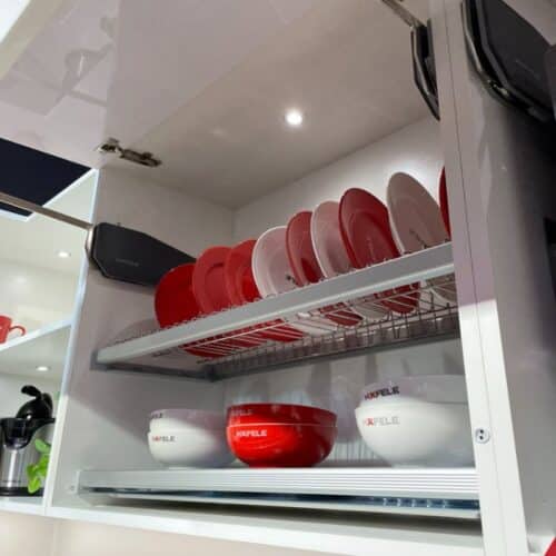 Ảnh thực tế khay up chén đĩa Hafele 544.01.027 inox, 564x263mm