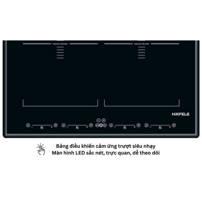 Bảng điều khiển bếp từ Hafele 4 vùng nấu HC F604A 537.09.502 lắp âm Bảng điều khiển bếp từ Hafele 4 vùng nấu HC F604A 537.09.502 lắp âm