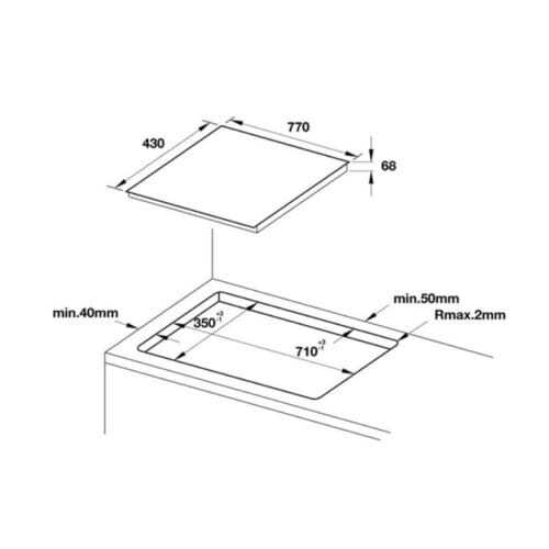 Bếp từ Hafele HC-IF77A 536.61.555 7 kích thước của Bếp từ Hafele HC-IF77A 536.61.555