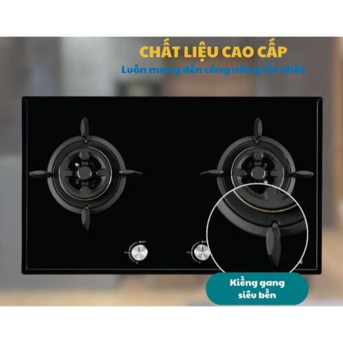 Chất liệu bếp gas 2 vùng nấu Hafele HC-G802C 495.06.053