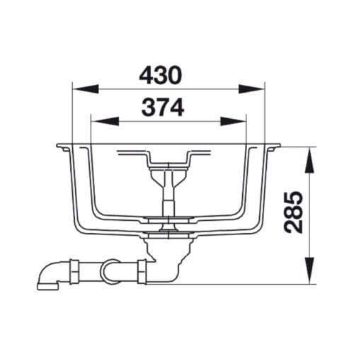 Chậu rửa bát Hafele HS-GDD11650 570.35.370 6 kích thước của Chậu đá Hafele HS-GDD11650 570.35.370