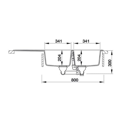 thông số kỹ thuật của Chậu đá Hafele JULIUS HS-GDD11650 570.35.360