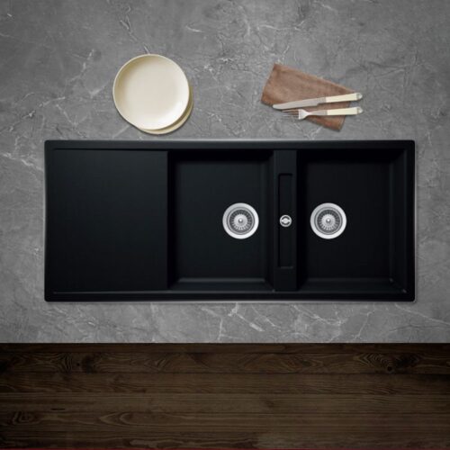 Chậu rửa bát đá Hafele HS20-GKD2S80 570.33.330