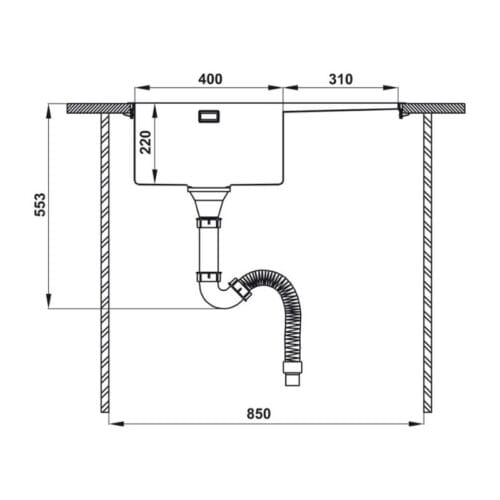 thông số kỹ thuật của Chậu rửa bát Hafele HS21-SSD1S60 567.94.010