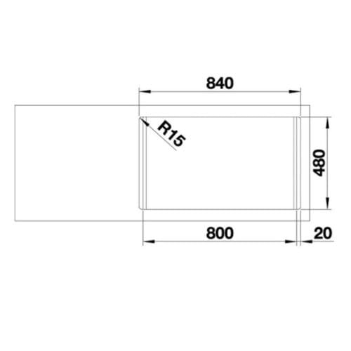 thông số kỹ thuật của Chậu rửa chén bát Hafele Blanco - Dinas 8 570.27.210