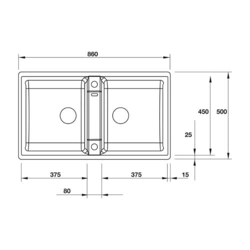 Chậu rửa chén bát Hafele Blancozia 9 567.68.640 4 kích thước của Chậu rửa chén bát Hafele Blancozia 9 567.68.640