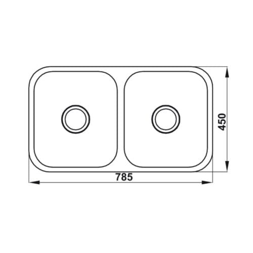Chậu rửa bát Hafele Claudius HS-SD7848 567.20.506 8 thông số của Chậu rửa chén bát Hafele Claudius HS-SD7848 567.20.506