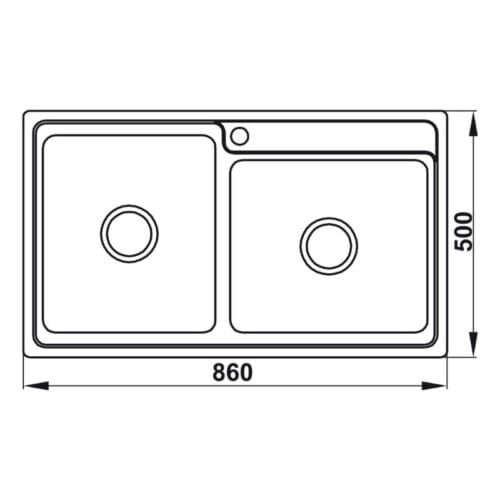Chậu rửa bát Hafele HS-SD8650 567.20.546 10 thông số kỹ thuật của Chậu rửa chén bát Hafele HS-SD8650 567.20.546