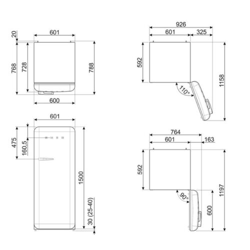 Hình ảnh 2D Häfele Smeg FAB28RPB5 535.14.618