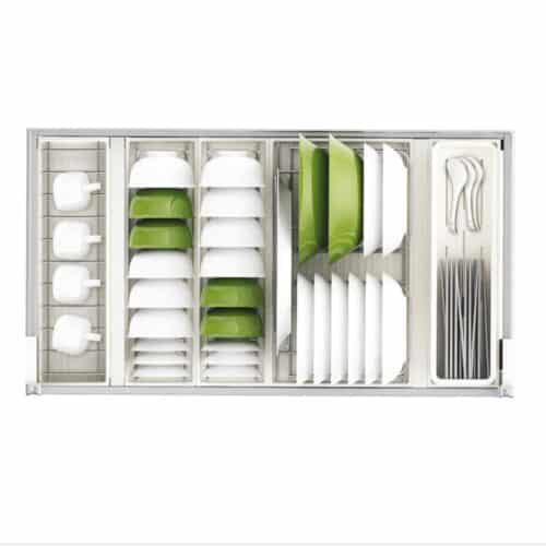 Giá bát đĩa cho ngăn kéo trên Hafele 545.14.929 7 Khay rổ bát đĩa cho ngăn kéo trên Hafele 545.14.929