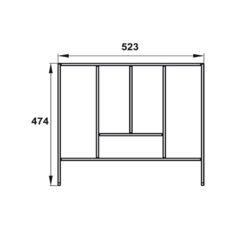 Bộ khay chia ngăn kéo Hafele 552.52.307 3 Kích thước bộ khay chia ngăn kéo Hafele 552.52.307