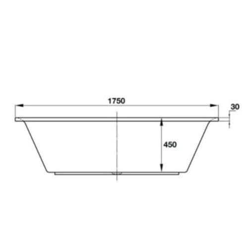 Kích thước bồn tắm âm Hafele 588.55.611
