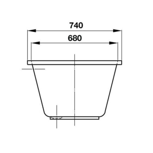 Kích thước bồn tắm âm tròn Hafele 588.55.680