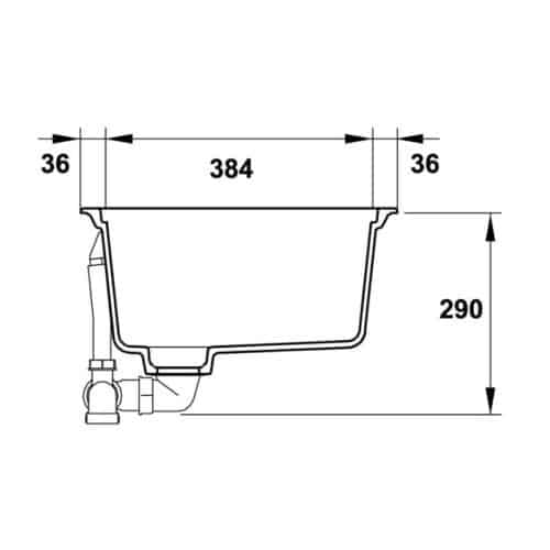 Chậu rửa bát đá Hafele HS20-GEN1S80 570.30.300