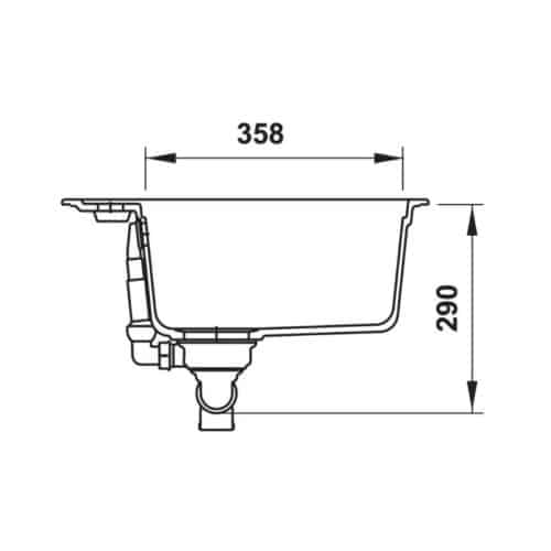 Chậu rửa bát đá Hafele HS20-GEN1S60 570.34.370