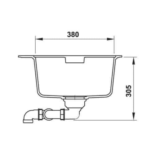 Chậu rửa bát đá Hafele HS20-GKN2S90 570.33.190