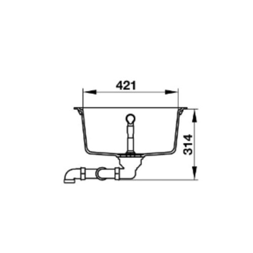 Kích thước chậu rửa bát đá Hafele GRANSTONE HS19-GEN2R90 màu kem