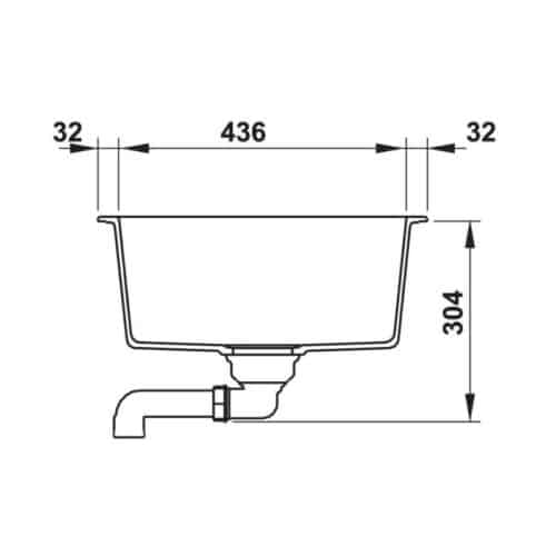 Chậu rửa bát đá Hafele HS20-GED1R60 570.30.340 7 Chậu rửa bát đá Hafele HS20-GED1R60 570.30.340