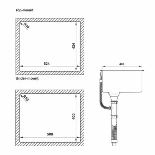Chậu rửa bát Hafele HS21-SSN1S60 567.96.300 5 Chậu rửa bát Hafele HS21-SSN1S60 567.96.300