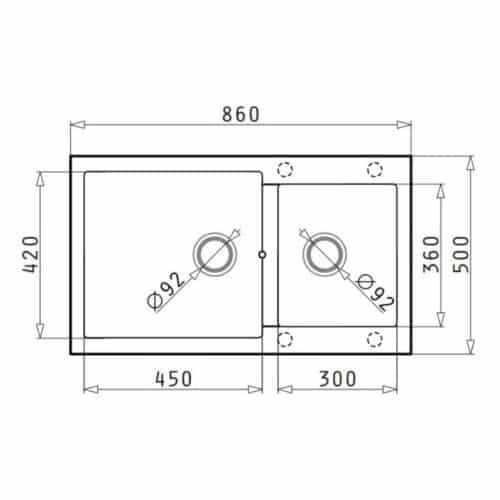 Chậu rửa chén bát Hafele HS G8650 565.83.751