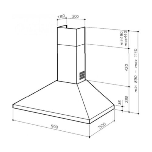 Kích thước Hafele HH CB90A 538.84.233