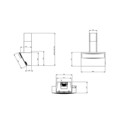 Kích thước Hafele HH WVG80B 538.84.218