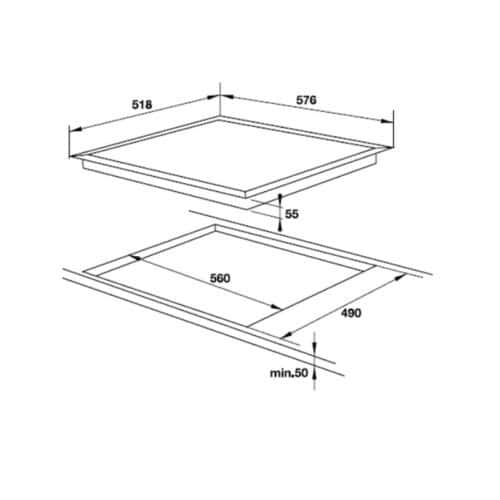 Kích thước Bếp từ Hafele ICONIC 535.02.201
