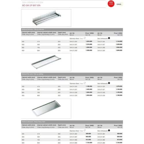 Lắp đặt khay up chén đĩa Hafele 544.01.304 KT 414X263mm