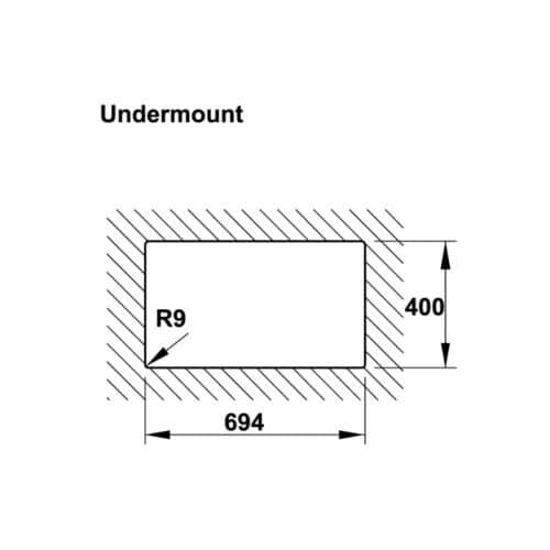 Chậu rửa bát đá Hafele HS20-GEN1S80 570.30.300