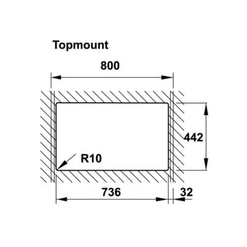 Chậu rửa bát đá Hafele HS20-GEN1S80 570.30.300