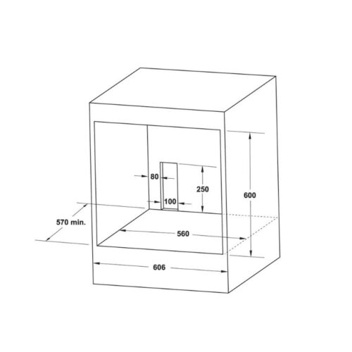 Kích thước lò nướng Hafele HO-2KT65A 538.61.441