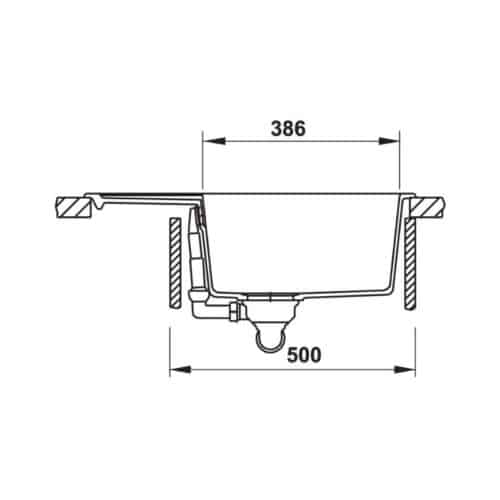 Chậu rửa bát đá Hafele HS20-GED1R60 570.30.340 4 Chậu rửa bát đá Hafele HS20-GED1R60 570.30.340